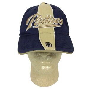 San Diego Padres Adjustable Baseball Cap Blue Beige Drew Pearson